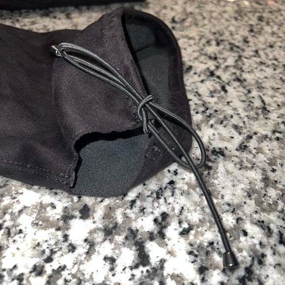 Black Slide On Slouch Boots - Picture 3 of 3